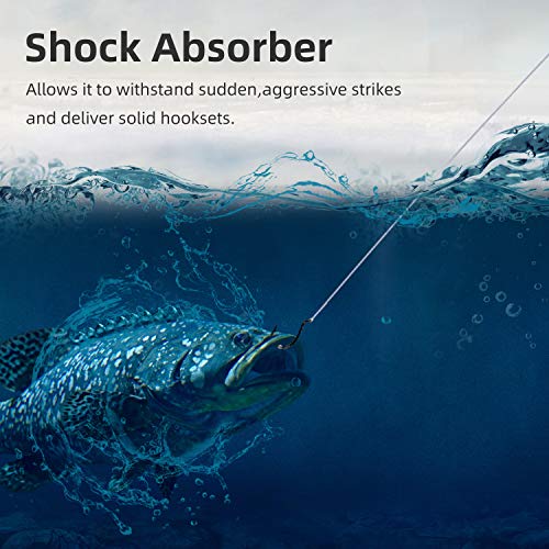 RUNCL PowerMono Fishing Line, Ice Monofilament Fishing Line 300/500/1000Yds - Ultimate Strength, Shock Absorber, Suspend in Water, Knot Friendly 3-35LB, Low & High-Vis Available, Gift Decoration - color: Clear, size: 6LB（1000Yards）