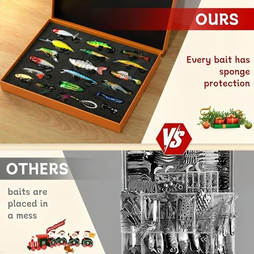 41 Pcs Fishing Lures Kit for Bass Trout & Pike | All-in-One Fishing Gear Gift Set | Premium Fishing Tackle Box for Beginners, Dad, Men (Freshwater & Saltwater) - style: Business Style