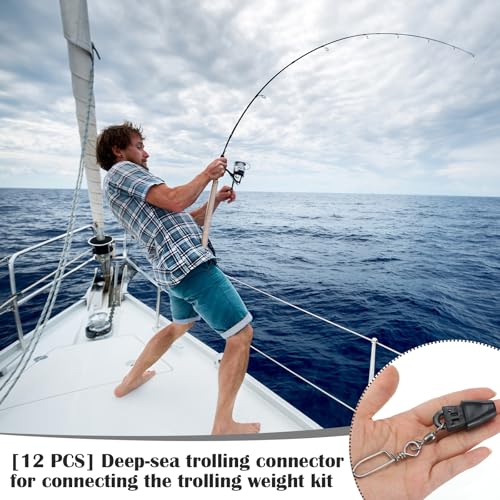 Downrigger Terminal Kit Fishing Boating Accessories Deep Water Trolling Release Kit Marine Downrigger Set with Storage Box Boat Fishing Terminal Tool for Saltwater and Freshwater
