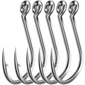 50PCS Sharp Barbed Fishing Hooks, High-Carbon Steel Ultra-Strong, Single Size with Hole for Easy Tying, Secure Portable Box Included – Ideal for Bank Fishing, Lure Fishing & All Conditions - size: 14#