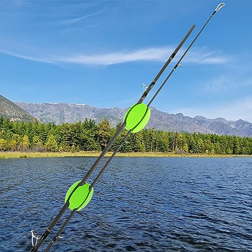 SANLIKE 6Pcs Elastic Rubber Fishing Rod Holder Fixed Balls Pole Protector | High stretch construction, multi-aperture fit, anti-slip rod fixation, lightweight portable outdoor fishing accessory - style: Green-6PCS