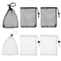 6Pcs Small Mesh Bags Black Small Drawstring Bags Nylon Bait Bag with Drawstrings Chum Bag for Saltwater Fishing Mesh Storage Drawstring Mini Travel Stuff for Lipstick Cosmetic Jewelry(2 Colour)