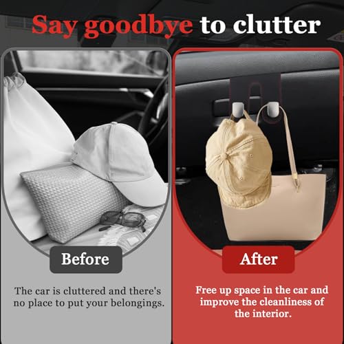 wuyaoyao Car Co-Pilot Glovebox Hooks, Automotive Co-Pilot Glove Box Hanging Storage Hook, Vehicle Purse Hanger Organizer for Handbag Grocery Bag Umbrella, Universal Car Accessories (Double Hooks) - size: Double Hooks