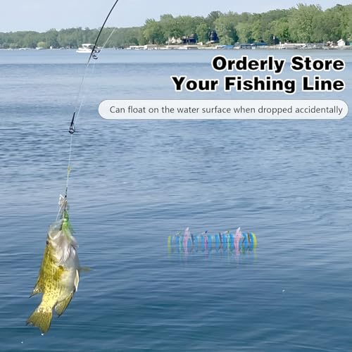 3 Pack Fishing Hook Holder, (1.8x7.9in/4.5x20cm) Fishing Line Holder with 12 Line Slots, EVA Foam Fishing Line Storage Keep Your Fishing Lines