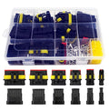 372Pcs Waterproof Automotive Electrical Connectors Quick Connect and Disconnect Wire Connector Terminals 1/2/3/4/5/6 Pin Connectors Kit (18 Sets) - style: 372 pcs