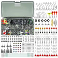 TRUSCEND Complete Fishing Lures - Tackle Box with Tackle Included - Crankbaits, Minnows, Frogs, Vibes, Poppers, Spinners, Spoons, Soft Baits, Hooks & Weights Accessories Kit for Bass Panfish Trout - color: E-203pcs Economic Kit