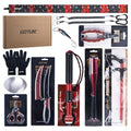 Goture Fishing Tool Kit,Fishing Pliers,Fillet Knife with Sheath,Fish Lip Gripper,Fish Hook Remover,Lanyard,Line Scissors,Sharpener,Stainless Steel Soap,Saltwater Gear Kit,Red/Pink,Gifts for Men/Women - color: A9:12pcs Fishing Tool Kit