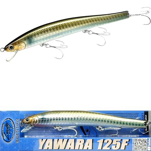 Lucky Craft FlashMinnow 125 YAWARA Saltwater Fishing Lure, Jerkbait for Halibut and Sea Bass, Long Casting Fishing Gear, Slow Sinking 5in 0.7oz, Tackle Box and Fish Accessories - color: 7357 Anchovy Venus, size: 125F, style: No Scales
