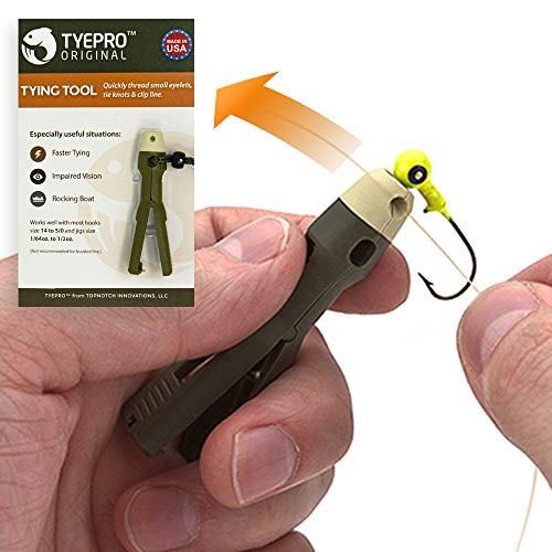 Fishing Knot Tying Tool/Jig Head and Hook Eyelet Grip/Line Threader/Clipper for Shaky Hands and Poor Eyesight. Tackle Box Accessory. | Jig Head and Hook Eyelet Grip, Line Threader, Clipper, For Shaky Hands and Poor Eyesight, Tackle Box Accessory