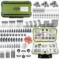 Fishing Accessories Kit Organized Fishing Tackle Box Included Hooks, Sinkers Weights, Rubber Bobber, Jigs, Beads, Swivels Snaps, Fishing Gear Kit - color: 306pcs