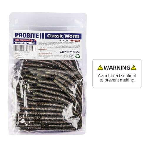 Soft Fishing Worm 100PCS, 3/4/5/6" Mega Value Pack Senko Style Soft Lures for Bass, Plastic Worm Stick Baits, Multicolor, Cost-Effective Fishing Gift - color: Watermelon Red Flake, size: 4"