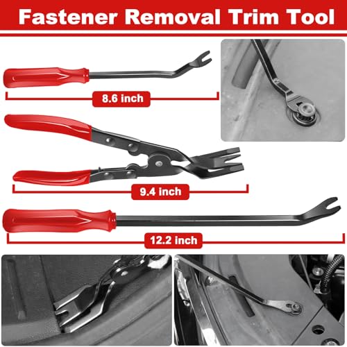 XBVV 17 Pcs Pick and Hook Set with Trim Removal Tool, Clip Pliers, Fastener Remover,Scraper,and Magnetic Telescoping Tool Kit for Repair Automotive,Upholstery and Electronics Maintenance Pick Tools