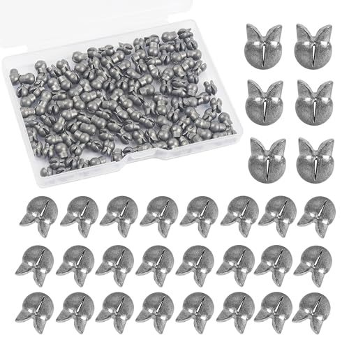 Split Shot Fishing Weights Sinkers,100pcs Removable Split Shot Fishing Line Sinkers Round Clip On Weights for Freshwater Saltwater Fishing - size: 0.8g-100pcs