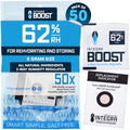 Integra Boost 62% RH, 2 Way Humidity Control Packs – 8g Size for Storing 1 oz – Pack of 50 Moisture Absorbers for Small Jars & Containers – Humidifier Packets for Herbs & Spices & Food Storage - size: Pack of 50