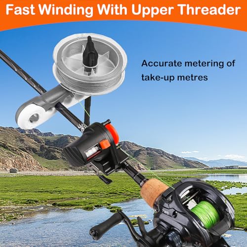 Fishing Line Counter 0-999M for Spooling & Trolling, Fishing Line Spooler, Portable Depth Gauge with Easy-Read Display, Essential Tackle, Fishing Ruler