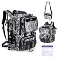 Goture Fishing Backpack, 900D Water-Resistant Tackle Backpack with Rod Holders, 58L Large Storage Gear Fishing Tackle Bag with Detachable Crossbody Bag,8 Lure Pockets,Bottle Holder for Camping Hiking - color: Digital Camo