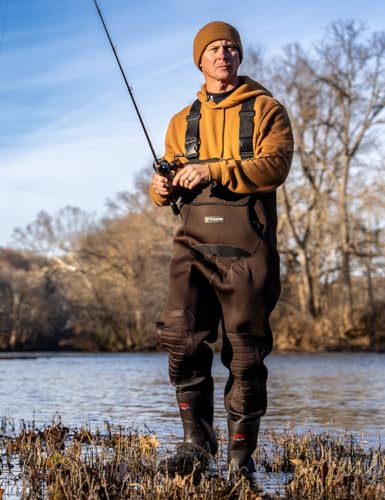 TIDEWE Neoprene Chest Waders for Men, Waterproof Bootfoot for Hunting | Warm Waterproof Slip-Resistant Men's Bootfoot Fishing Waders for Hunting & Wetland Work - size: 13