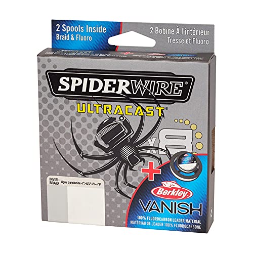 SpiderWire UltraCast Braided Fishing Line with Berkley Vanish Dual Fishing Spool - color: Translucent/Clear