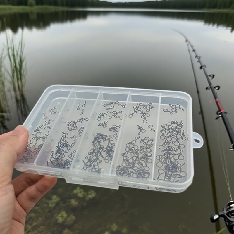 Stainless Steel Fly Fishing Snaps, 300PCS | Quick Lure Snaps, Jigs Terminal, Fishing Swivels Clips, Tackle Accessory