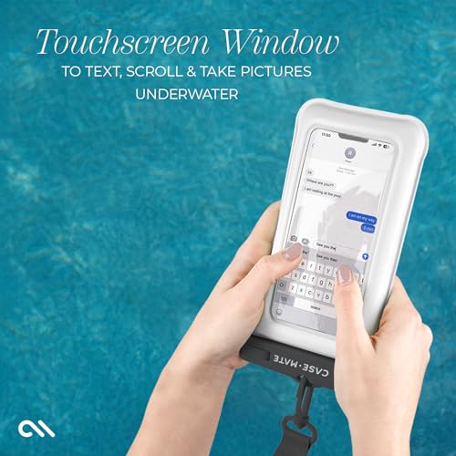 Case-Mate IP68 Waterproof Phone Pouch - Sand Dollar | Touchscreen Floating Waterproof Phone Case with Crossbody Lanyard - Fits All Phones - Beach Cruise Ship Travel Essentials - color: Sand Dollar