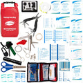 Boat First Aid Kit with Survival Tools, 123pcs Waterproof Emergency Marine Kit with Buckles, Compact Boat Safety Accessories for Fishing Kayaking Boating Camping Rafting Beach Red - color: Ws014-red