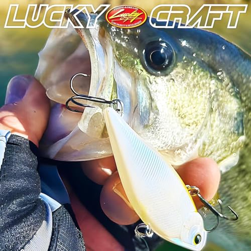 LUCKY CRAFT LV 500 MAX Freshwater Fishing Lures, Sinking Lipless and Long-Casting Crankbait, 3 Inch Vibration Rattle Bait, Perfect Fishing Gear for Tackle Box and Accessories - color: 291 Aurora Ghost Wakasagi