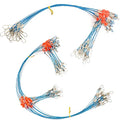 YOTO Fishing Leaders,Stainless Steel Tackle Rig with Tackle Lure Swivels Snaps, Saltwater rig Wire Leader Fishing Leader Wire Bottom rigs for Saltwater - color: Blue Fishing Leaders, style: 1arm+2arm-24pcs