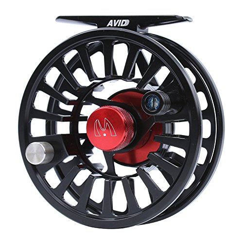 Maxcatch AVID Fly Fishing Reel with CNC-machined Aluminum Body - 1/3, 3/4, 5/6, 7/8, 9/10 Weights(Black, Green, Blue) - color: Reel+Line Combo Matte Black, size: 5/6wt