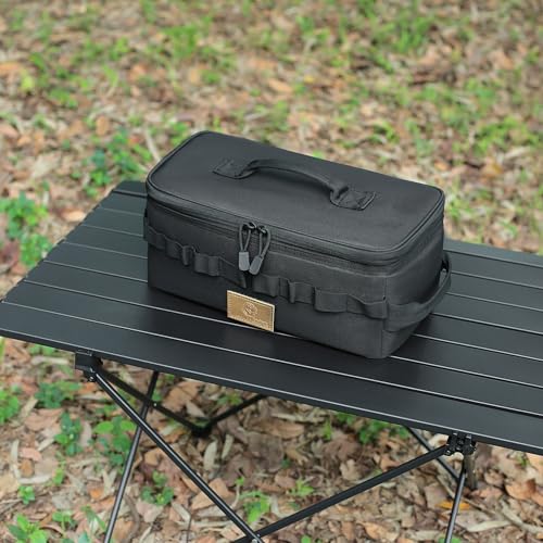 Tactical Camping Storage Bag 9L Tactical Utility Tote Bag Camping Cookware Organizer Trunk Organizer - color: Black