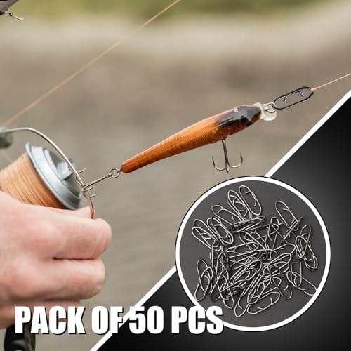 Speed Clips for Fishing Lures, Fishing Speed Clips, Fishing Snaps Saltwater, Freshwater Stainless Steel, Fishing Quick Clips, Fishing Clips Quick Change - color: Large