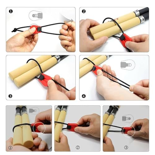 5PCS Adjustable Fishing Quick Rod Ties Leash Belt Stretchy Wrap Pole Straps Elastic Cable Ties Reusable Quick Rod Ties Fishing Rod Bungee Ties Strap Fishing Rod Tie Straps for Casting Rods
