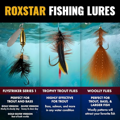 RoxStar Fly Shop Trophy Trout Top Wet & Dry Flies for Trout. Proven Nationwide to Catch Fish! Tied in-House Never Outsourced Fly Fishing Gift