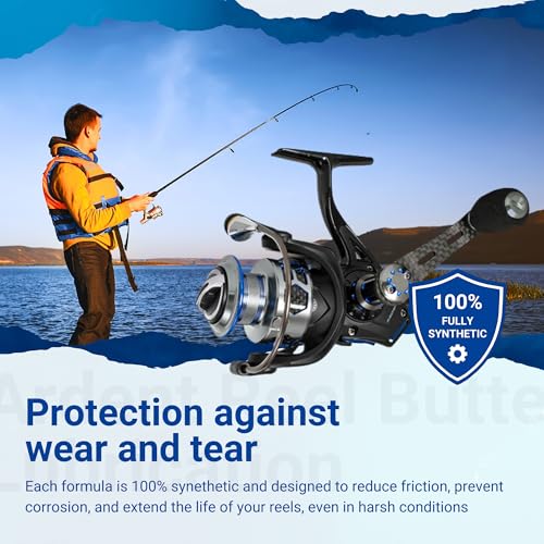 Ardent Freshwater Fishing Reel Care Pack, Long Lasting Protection, Prevent Corrosion, Smooth Casting, Made in The USA - size: Reel Butter Lubrication 3 Pack