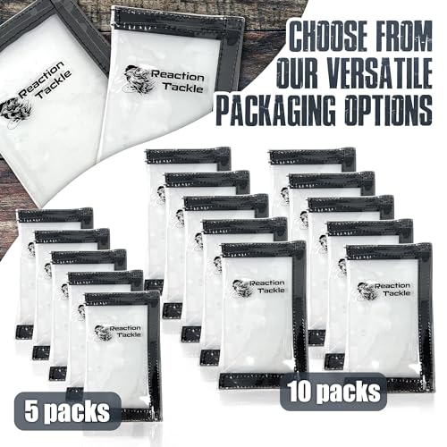 Reaction Tackle Lure Wraps, Clear PVC Fishing Lure Covers with Hook and Loop Closure, Protect Treble Hooks and Prevent Tangles, Tackle Storage, Large 10-Pack - size: Large 10-Pk