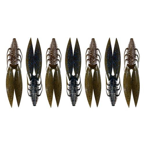 6th Sense – Bodega – Soft Plastic Creature Bait – Bass Fishing – Twin Ridge Tail Action – Multiple Sizes – Made in the USA - color: Nirvana, size: 3.5in (7/pk)