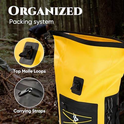 Waterproof Backpack Dry Bag with bungee cord Yellow - color: Yellow, style: Dry Bag