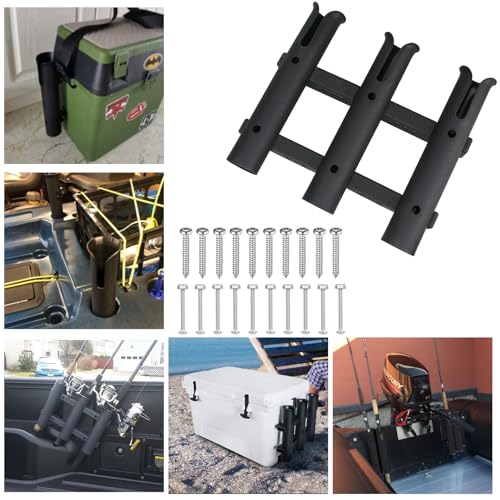 Fishing Rod Holders Boat Rod Holders with Screws Plastic Tube Pole Holders Bracket for Boat Kayak Garage Cooler Trailer Portable