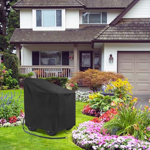 Garden Hose Reel Cart Cover, 600D Outdoor Hose Cart Covers for outside, Waterproof Anti-UV Hose Reel Cover, All Season Protection - 37.8"L x23.6"Wx 36"H - size: 37.8"L x23.6"Wx 36"H
