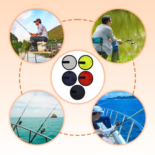 5 Pcs Fishing Lure Covers, Hook and Lure Protectors with Hook & Loop Fastener for Safe Storage, Universal Fit for Most Baits, Durable Fishing Rod Covers Accessories