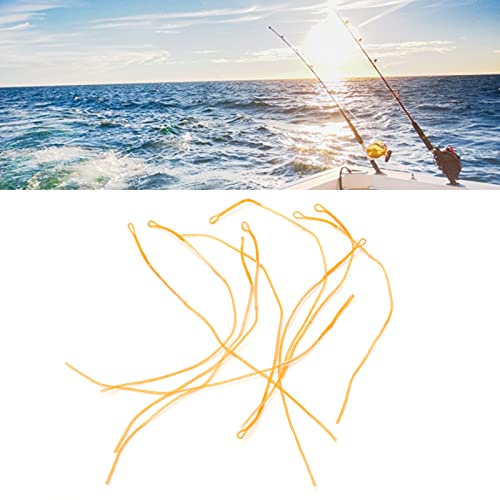 Fly Fishing Line,Fly Fishing Leaders,10 Pieces Fly Line Leader,Fly Line Loop Connectors Braided Leader with Snaps, 20LB Fly Fishing Leader Connection Spool for Shotgun Tail Plate Cables(Orange),