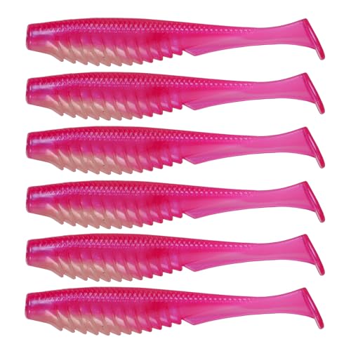 6th Sense – Party Paddle 4.3" – Saltwater Swimbait – Inshore Fishing – Redfish/Trout/Snook – Paddle Tail Soft Plastic - color: Snapper
