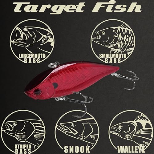LUCKY CRAFT LV 500 MAX Freshwater Fishing Lures, Sinking Lipless and Long-Casting Crankbait, 3 Inch Vibration Rattle Bait, Perfect Fishing Gear for Tackle Box and Accessories - color: 264 Wakin
