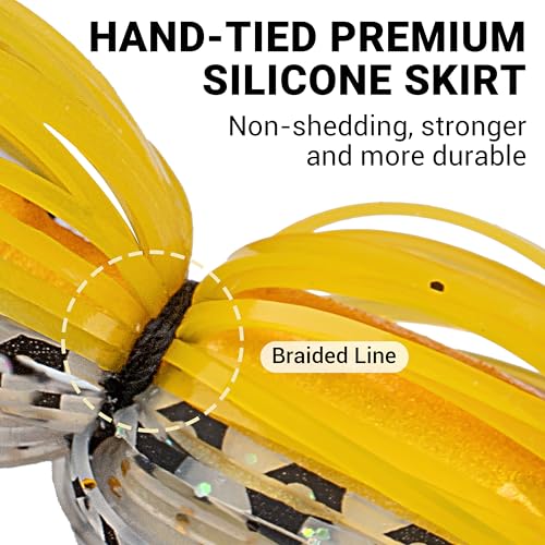 TRUSCEND Swim or Jig Fishing Spinner Baits for Freshwater and Saltwater, Rooster Tail Fishing Lures for Trout Bass Walleye Crappie Salmon Pike, Blade Bait with Copper Blade - color: D2-4"-1/2oz