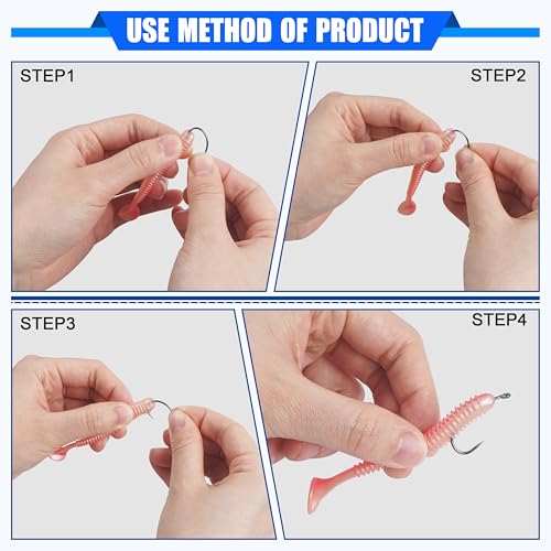Barbless Fishing Hooks Kit, 250pcs Carp Hooks Small Sizes Barbless Trout Hooks Circle Curved Shank Fly Tying Hooks Circle Hooks for Hair Rig Carp Fishing Tackle Saltwater Freshwater