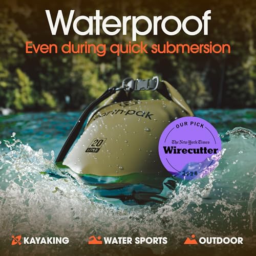 Earth Pak Waterproof Dry Bag - Roll Top Waterproof Backpack Sack Keeps Gear Dry for Kayak with Waterproof Phone Case - color: Forest Green, size: 5L
