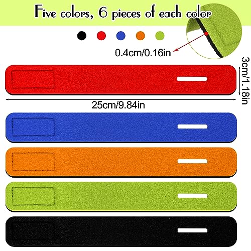 Wettarn 30 Pcs Fishing Pole Straps Fishing Rod Wrap Elastic Pole Carrier Rod Ties Stretchy Holder for Gear and Equipment Casting Rods Holder Strap Belt - style: Multicolor