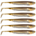 Dr.Fish Paddle Tail Swimbaits, Soft Fishing Lures for Bass Fishing 2.75-4.75 Inches, Freshwater & Saltwater Soft Plastic Baits Swim Shad Bait Minnow Lures Drop Shot - color: Brown, size: 3.06"-6 Pack