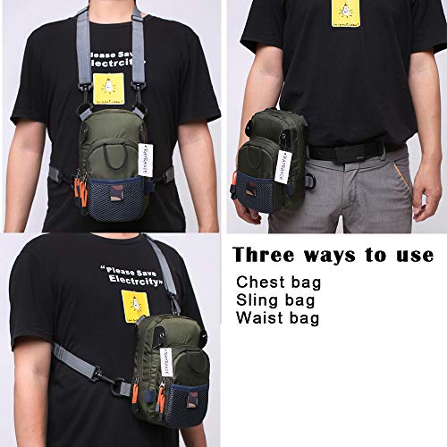 Raprance Fly Fishing Chest Waist Pack Sling Bag - Fishing Tackle Storage