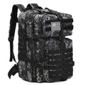 Tactical Backpack for Men, 45L Military Gym Backpacks, Large 3-Day Assault Pack Bug Out Bag MOLLE Daypack for Rucking Fishing Camping (Python camo) - color: Python Camo