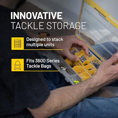 Plano EDGE 3600 Terminal Tackle Storage, Gray and Yellow, Includes 10 Hook Retainers, Rustrictor Rust-Resistant Technology, Waterproof Premium Fishing Utility Box - style: 3600 Terminal